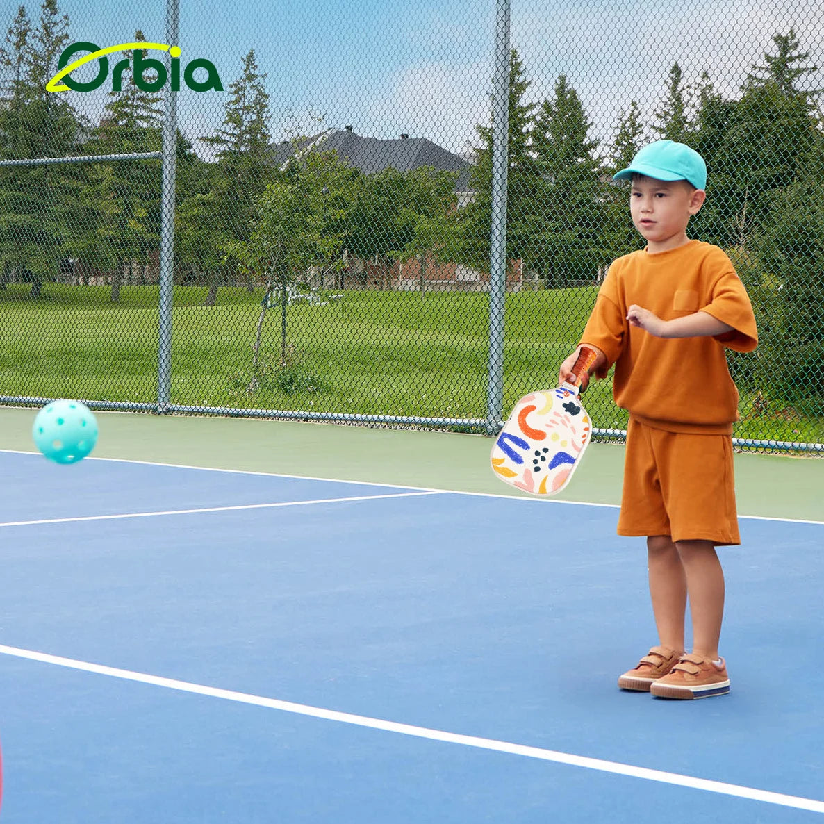 Orbia Family Pickleball Paddle Set – Durable Glass Fiber Design for Kids & Adults | Fun Outdoor Sports Kit