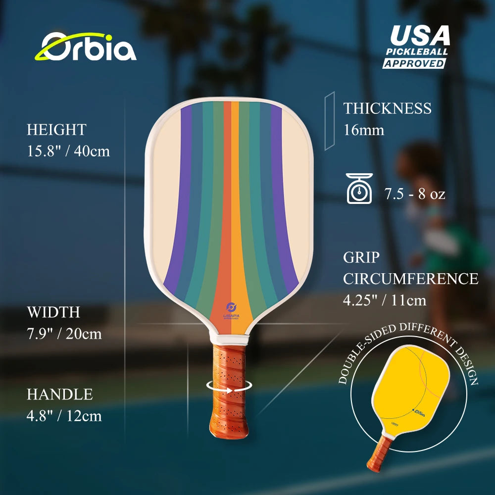 Orbia Pro 15.8” Pickleball Paddle – Power, Control & Hybrid Performance | USAPA Certified