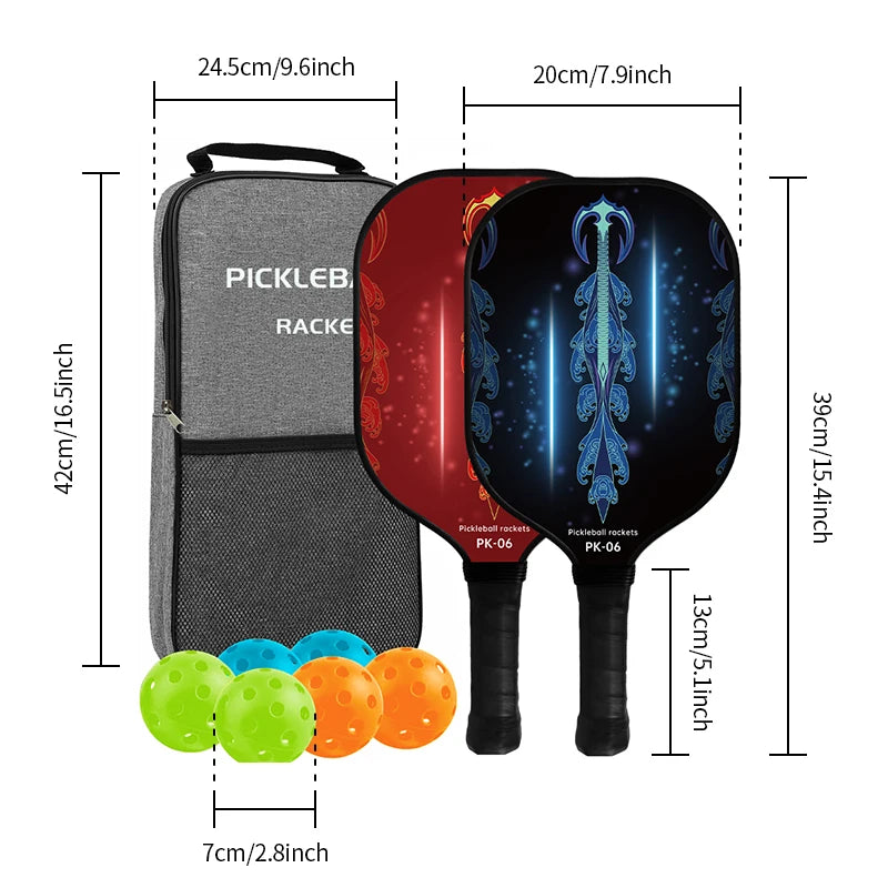 MAOYYE Pickleball Paddle glass fibre 13MM Enhanced Sweet Spot&Control&Power Anti-slip Grip USAPA Compliant