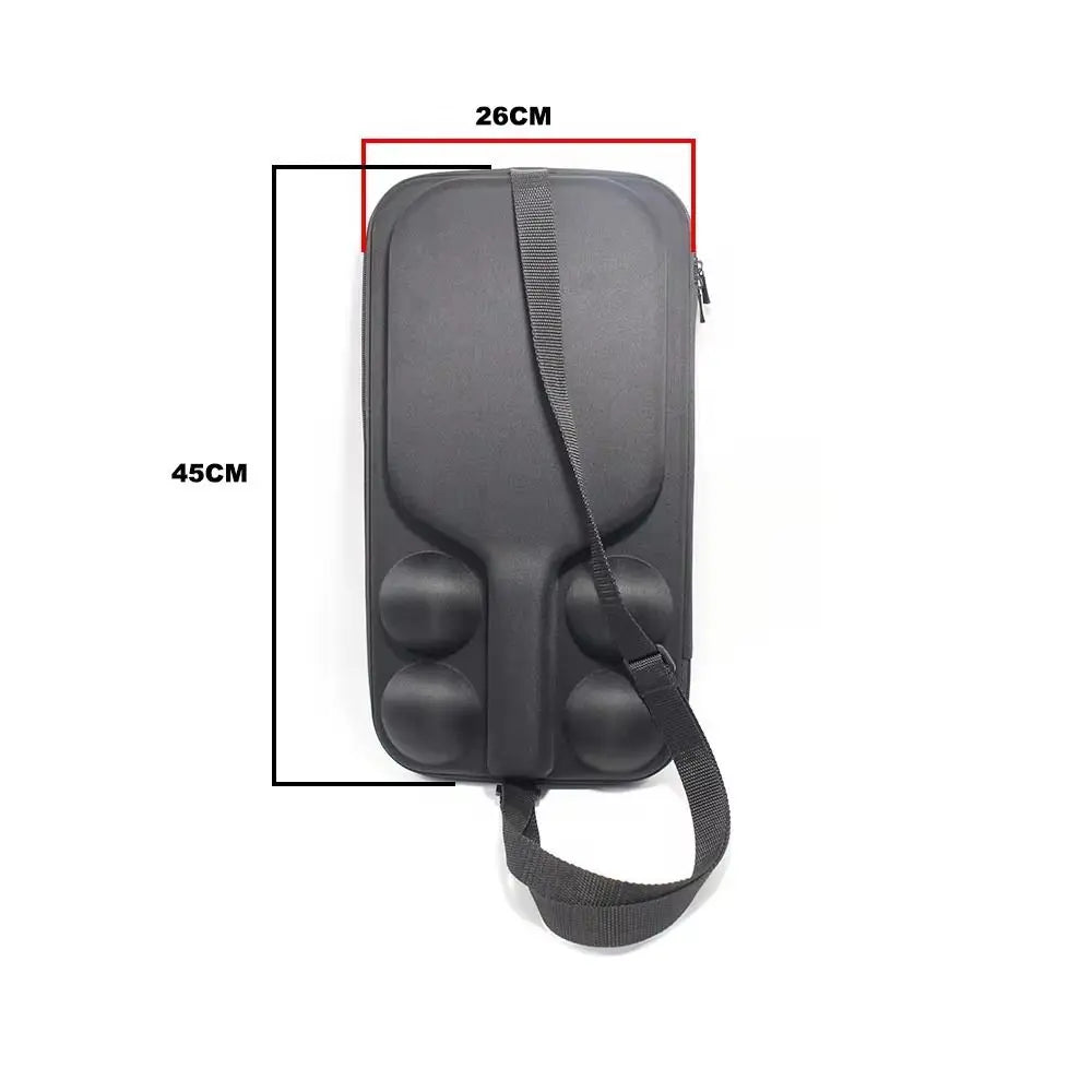 EVA Pickleball Racket Storage Bag Paddle Case Table Tennis Paddle Cover Holds 2 Paddles and 4 Balls for Adults and Childs