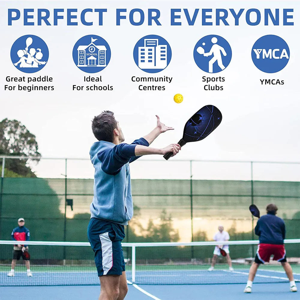 Pickleball Paddles USAPA Approved Set Rackets Honeycomb Core 4 Balls Portable Racquet Cover Carrying Bag Gift Kit Indoor Outdoor