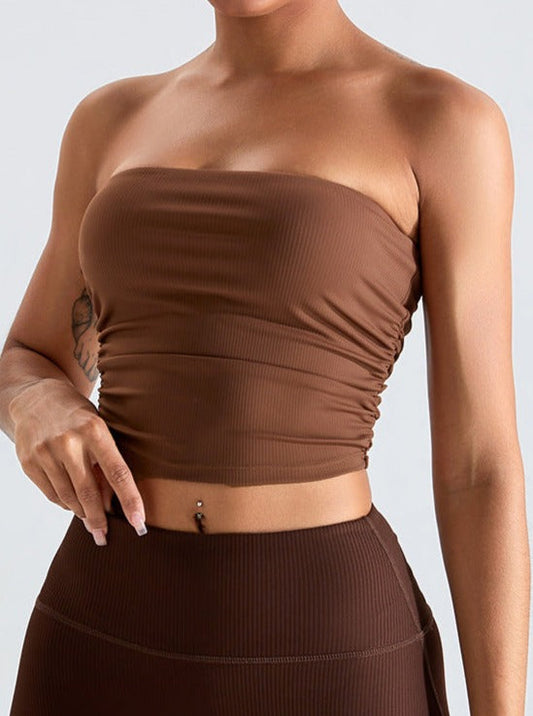 Braunes Tube-Top für Frauen: Sportlich & Stilvoll im Sommer