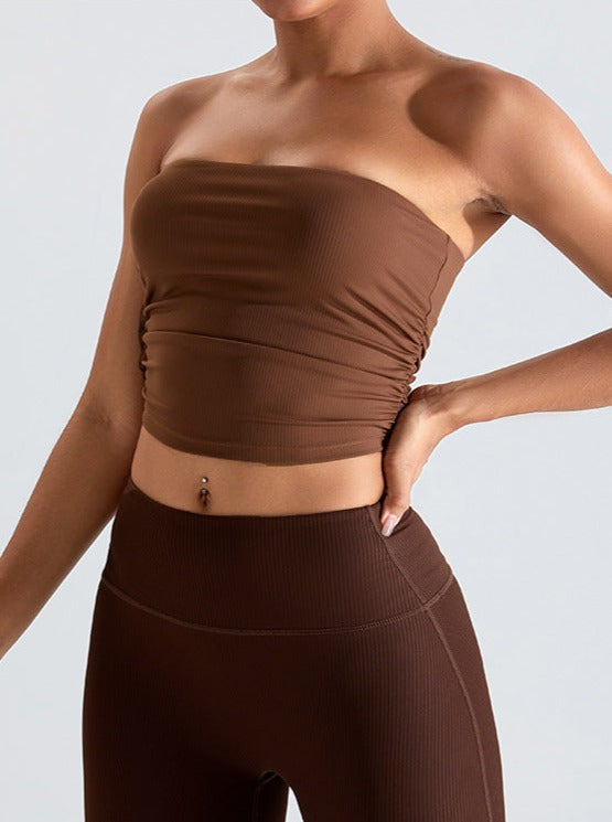 Braunes Tube-Top für Frauen: Sportlich & Stilvoll im Sommer