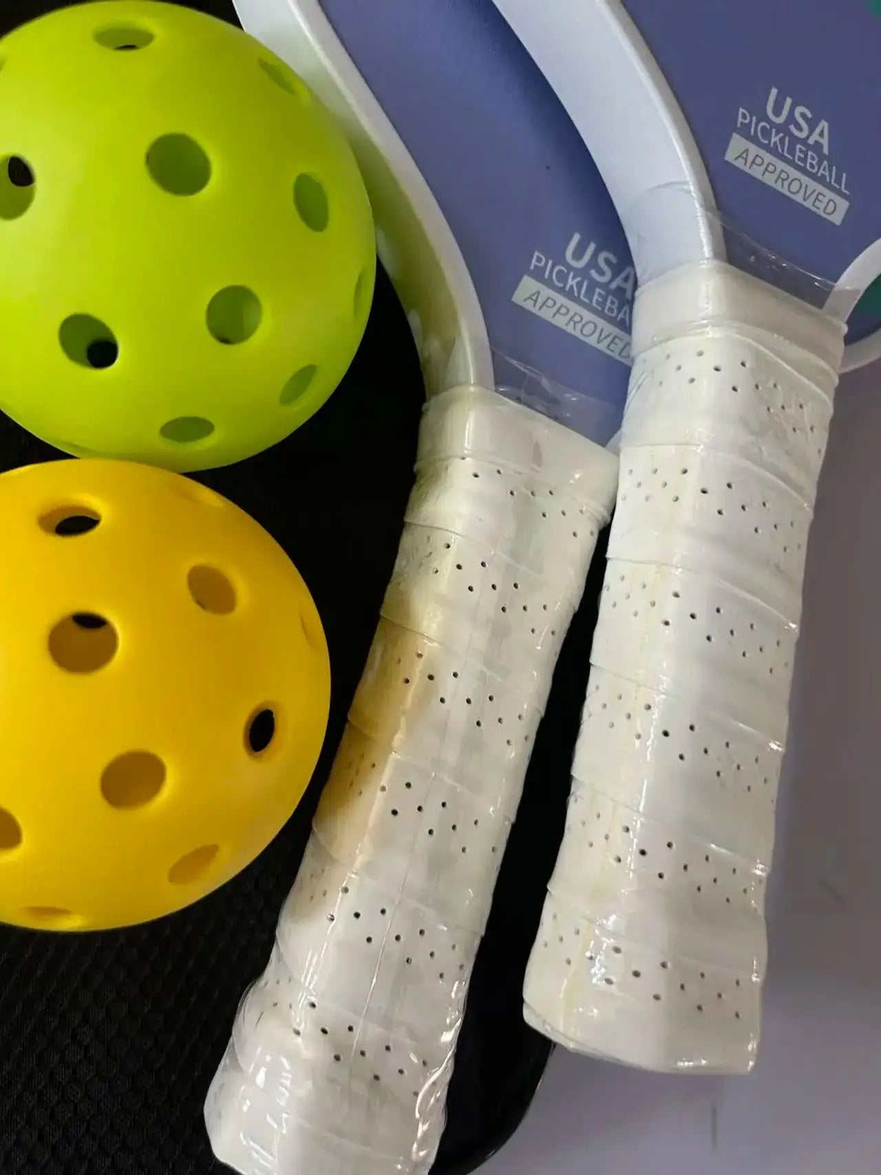 Offensive T700 Carbon Fiber Pickleball Paddle Set, 16mm Thick, including 4 Balls and a Storage Bag