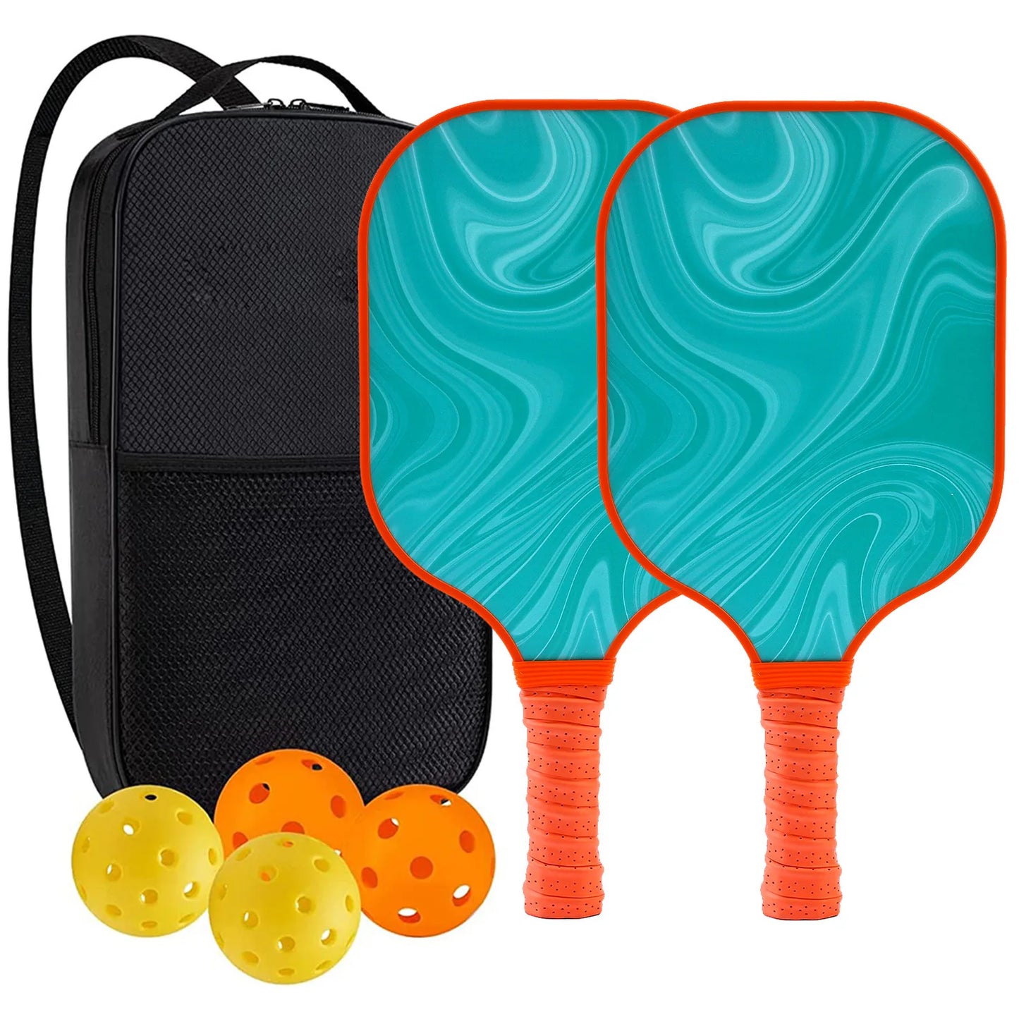 Pickleball Paddles Set-Graphite Glass Fiber Usapa Approved Lightweight Racquets Set Indoor and Outdoor Exercise For All Ages