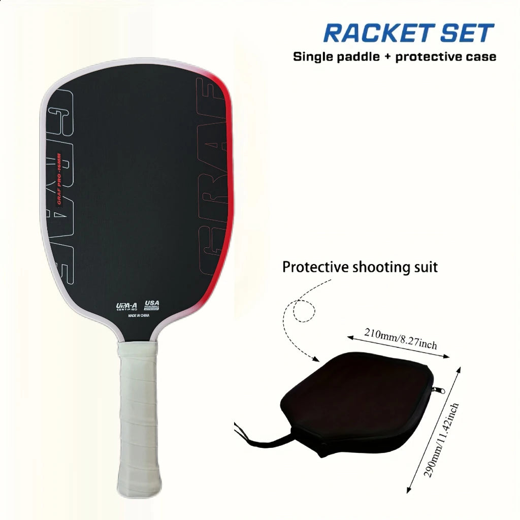 Agassi Pro IV 16mm Pickleball Paddle GEN 4 TFP Foam Core T700 Carbon Fiber Pickleball Rackets Increases Spin & Control
