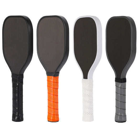 Pickleball Training Paddle USAPA Approved Practice Raw Carbon Fiber Paint Frosted Surface Extra Long Handle 16mm Core Sweet Spot