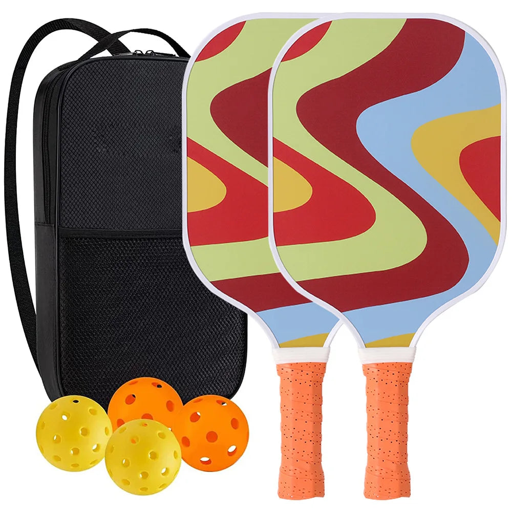 Pickleball Paddles Set-Graphite Glass Fiber Usapa Approved Lightweight Racquets Set Indoor and Outdoor Exercise For All Ages