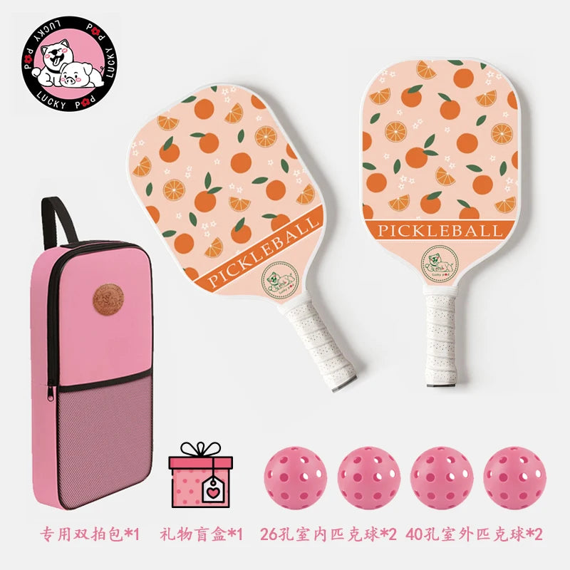 Thermoformed T700 Raw Carbon Fiber Pickleball Paddle Spin Textured Surface With Foam Edge Ergonomic Grip Pickleball Paddle Set