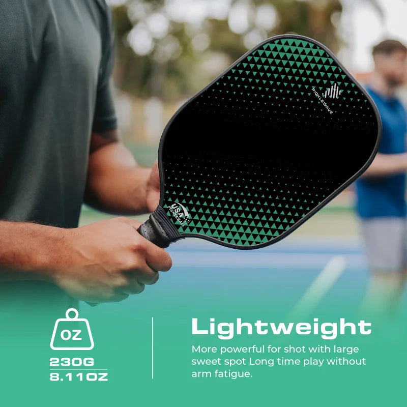 Green Gradual Of Passion USAPA Pickleball Paddle Fiberglass Surface High Grit & Spin Unibody Edgeless Sport Racquet Pickleball