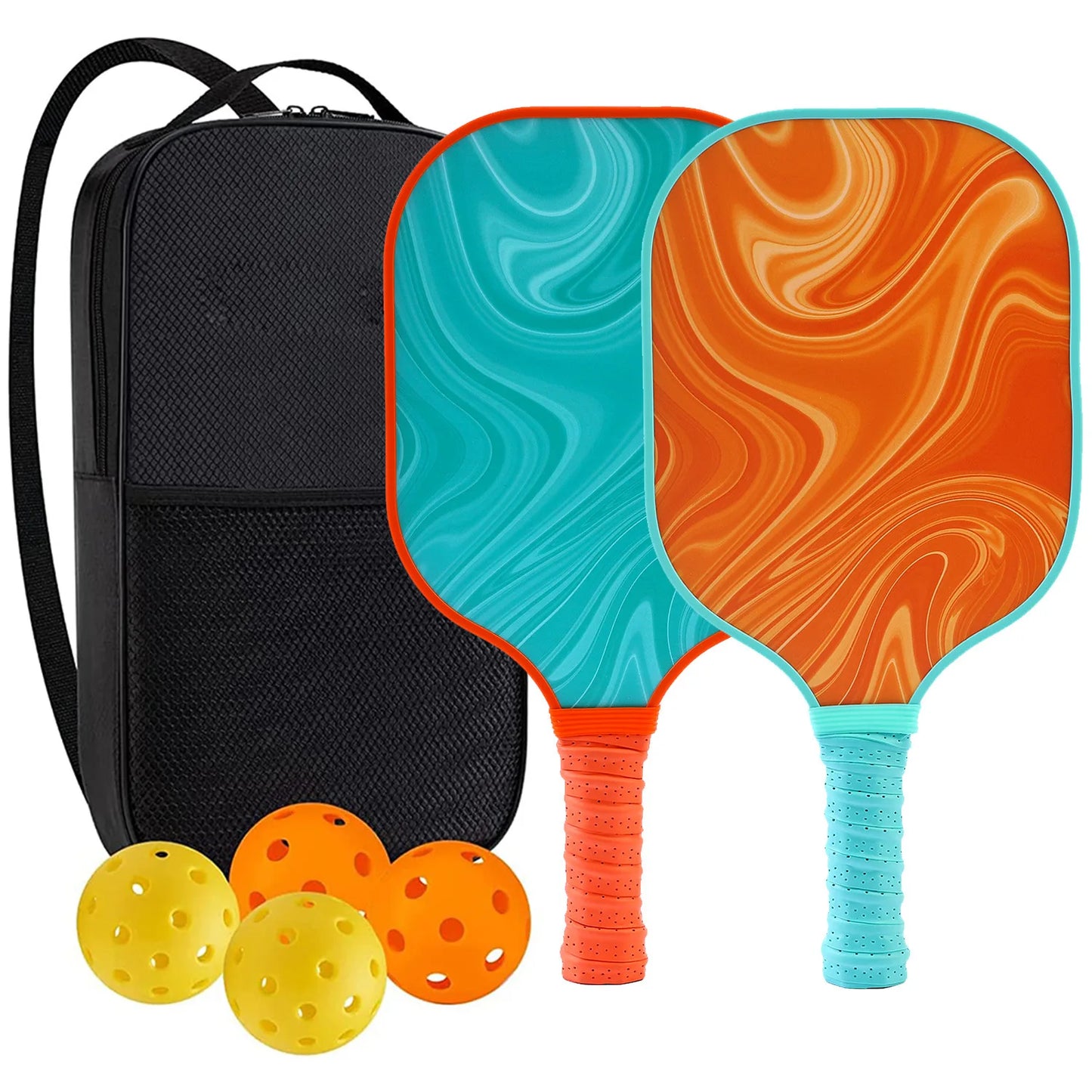 Pickleball Paddles Set-Graphite Glass Fiber Usapa Approved Lightweight Racquets Set Indoor and Outdoor Exercise For All Ages