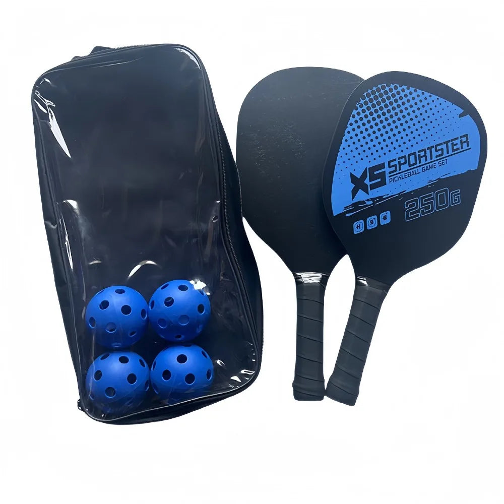 2 Rackets & 4 Pickleballs Pickleball Rackets Set Wooden Pickleball Accessories Pickleball Paddle with Bag Pickleball Racquet