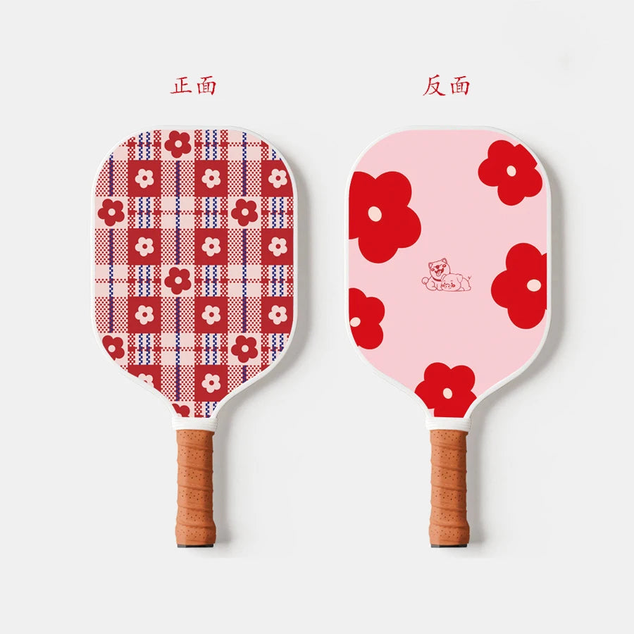 Thermoformed T700 Raw Carbon Fiber Pickleball Paddle Spin Textured Surface With Foam Edge Ergonomic Grip Pickleball Paddle Set