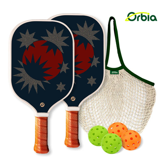 Orbia Pickleball Set – Durable Glass Fiber Paddles with PP Honeycomb Core | Complete Outdoor Play Kit