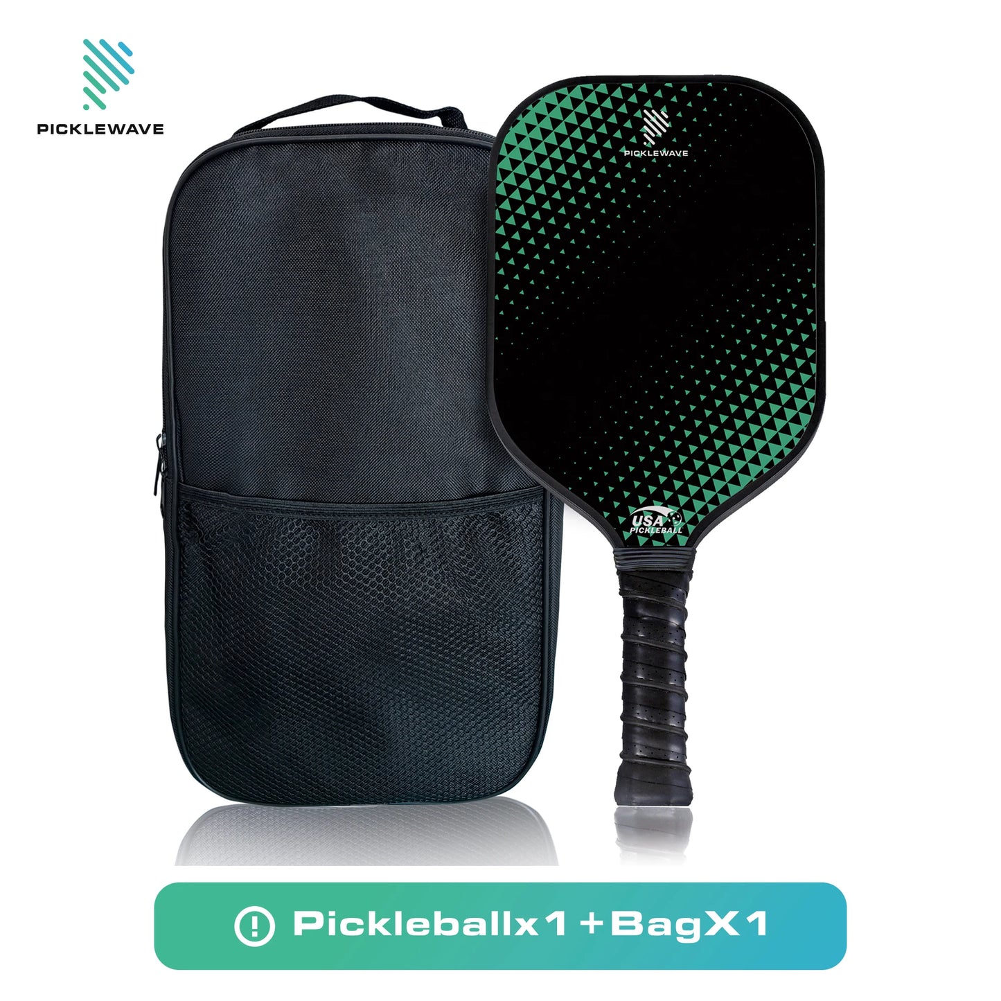 Green Gradual Of Passion USAPA Pickleball Paddle Fiberglass Surface High Grit & Spin Unibody Edgeless Sport Racquet Pickleball