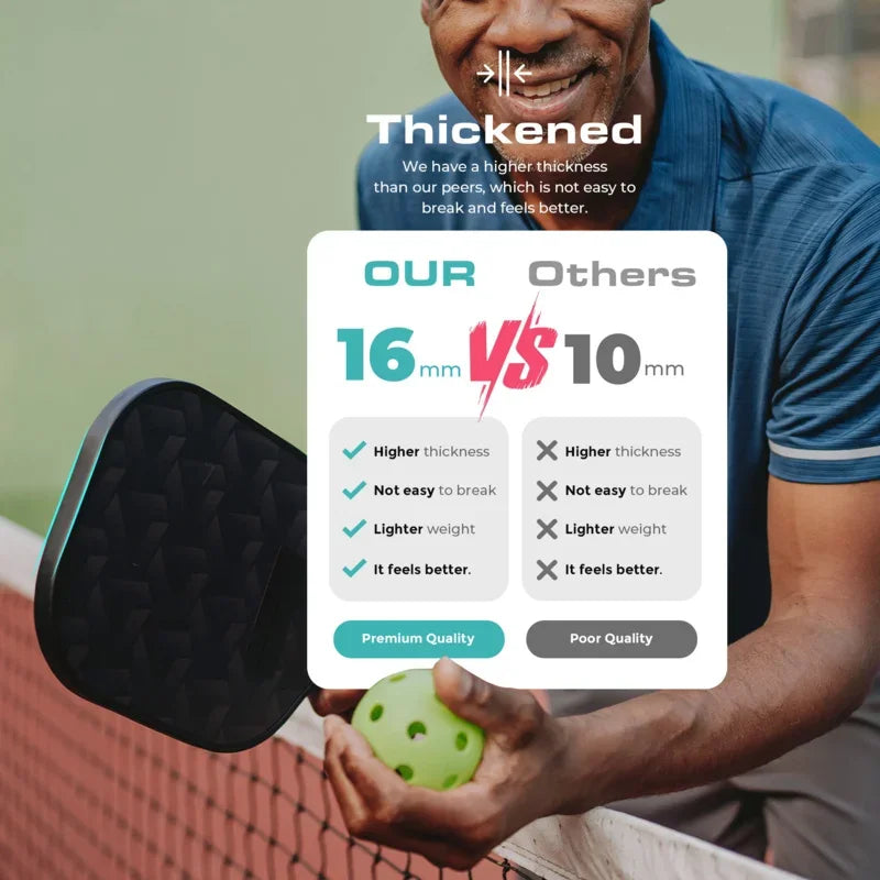 Green Gradual Of Passion USAPA Pickleball Paddle Fiberglass Surface High Grit & Spin Unibody Edgeless Sport Racquet Pickleball