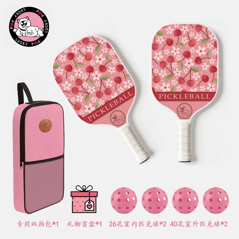 Thermoformed T700 Raw Carbon Fiber Pickleball Paddle Spin Textured Surface With Foam Edge Ergonomic Grip Pickleball Paddle Set