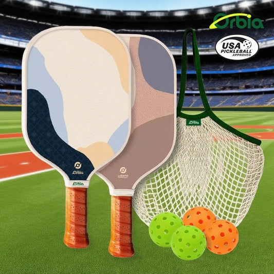 Orbia Pickleball Set – Durable Glass Fiber Paddles with PP Honeycomb Core | Complete Outdoor Play Kit