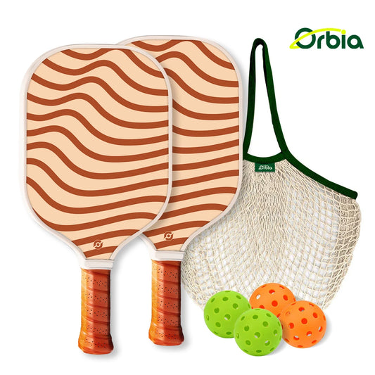Orbia Pickleball Set – Durable Glass Fiber Paddles with PP Honeycomb Core | Complete Outdoor Play Kit
