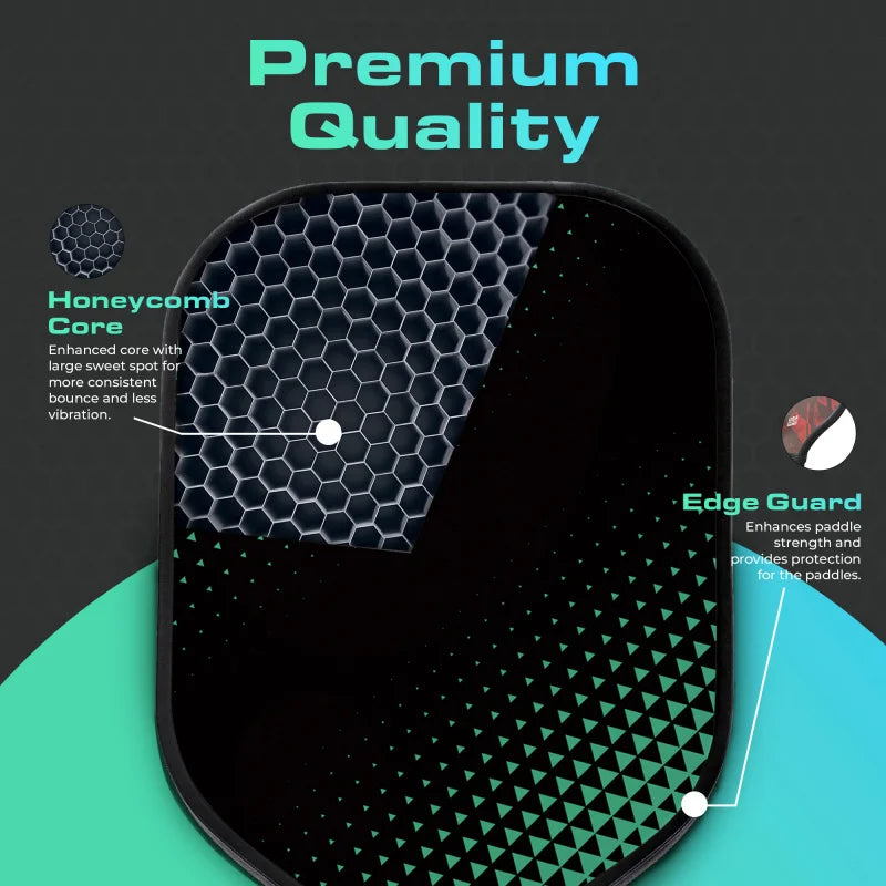 Green Gradual Of Passion USAPA Pickleball Paddle Fiberglass Surface High Grit & Spin Unibody Edgeless Sport Racquet Pickleball