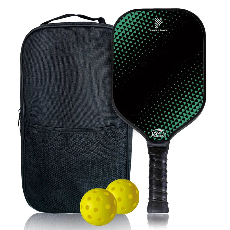 Green Gradual Of Passion USAPA Pickleball Paddle Fiberglass Surface High Grit & Spin Unibody Edgeless Sport Racquet Pickleball
