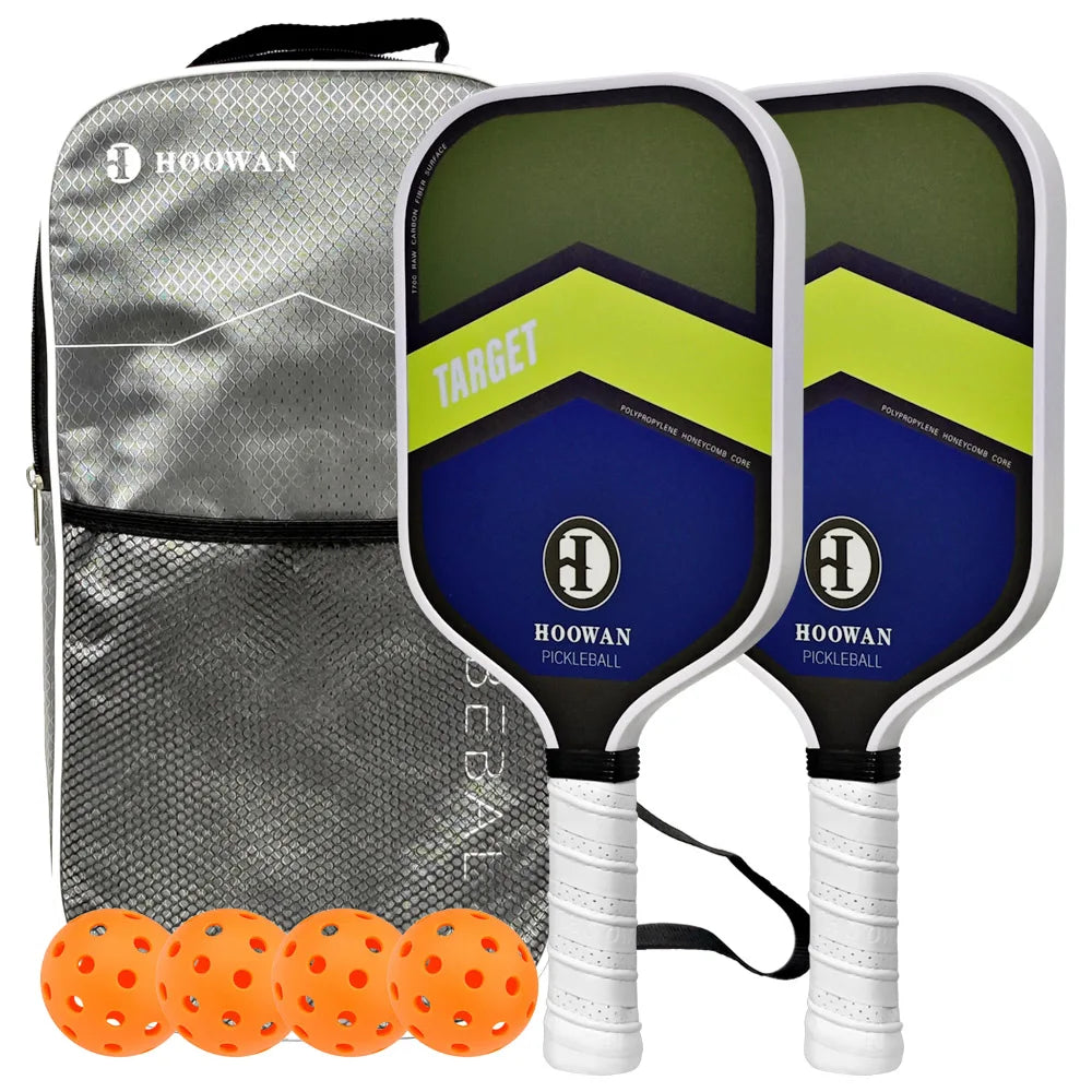 T700 Carbon Fiber Pickleball Paddle Lightweight Elongated Shape Pickle Ball Racket with 16MM Polymer Hexa-Core