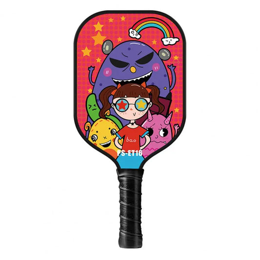 Orbia Kids Pickleball Paddle – Lightweight Glass Fiber Racket with Honeycomb Core | Fun Cartoon Design for Young Players