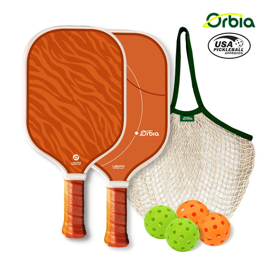 Orbia Pickleball Set – Durable Glass Fiber Paddles with PP Honeycomb Core | Complete Outdoor Play Kit