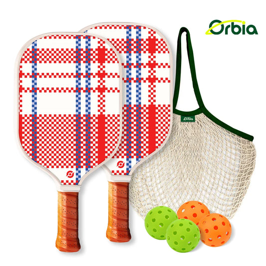 Orbia Pickleball Set – Durable Glass Fiber Paddles with PP Honeycomb Core | Complete Outdoor Play Kit