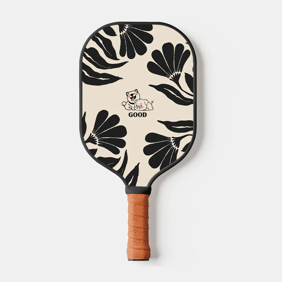 Thermoformed T700 Raw Carbon Fiber Pickleball Paddle Spin Textured Surface With Foam Edge Ergonomic Grip Pickleball Paddle Set