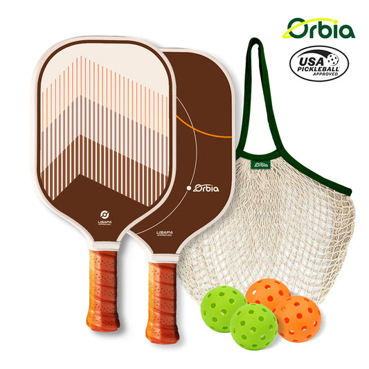 Orbia Pickleball Set – Durable Glass Fiber Paddles with PP Honeycomb Core | Complete Outdoor Play Kit
